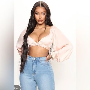 Fashion Nova - Bellina Satin Top